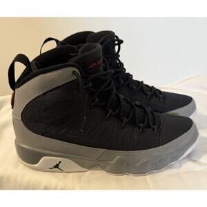 Air Jordan 9 Retro Charcoal Black Grey Red Men’s Size 11.5 Excellent No Box